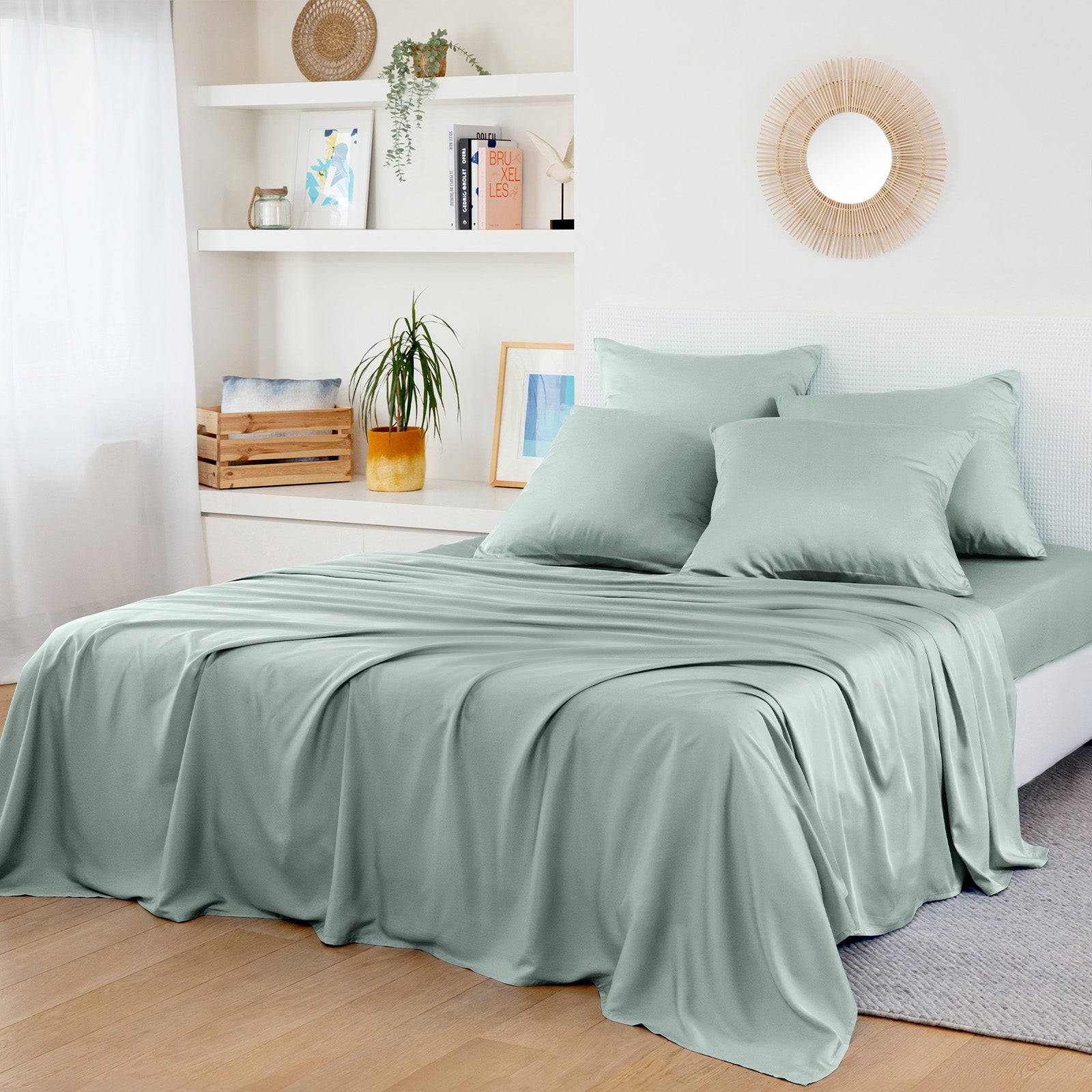bambus laken Bambus Flachbettlaken | Seidig-Weich & Natürlich Kühlend