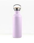 bambaw stainless steel water bottle non-insulated in lavender colour 500ml on white background