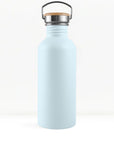 bambaw stainless steel water bottle non insulated in ice blue colour 1l on white background