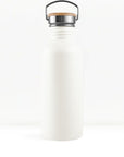 bambaw stainless steel water bottle non insulated in white colour 1l on white background