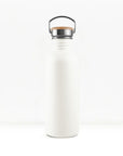 bambaw stainless steel water bottle non-insulated in white colour 500ml on white background