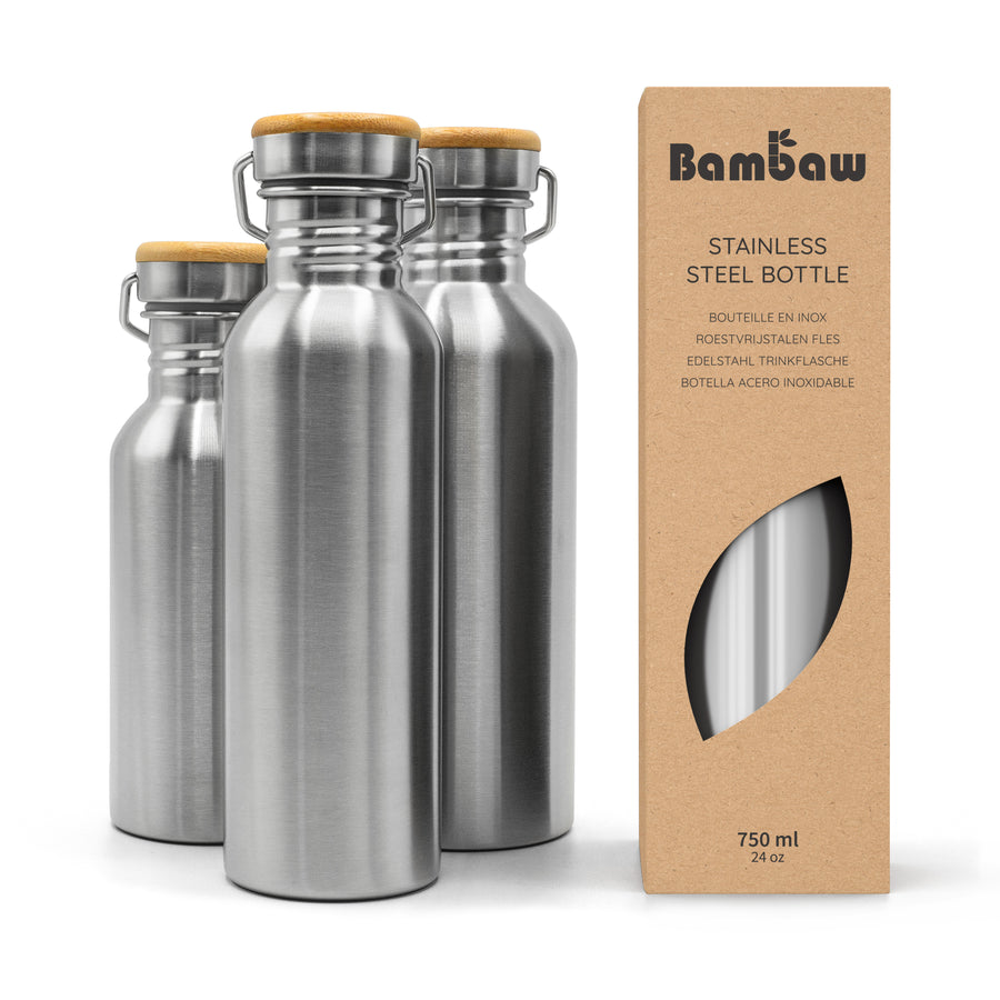 Wiederverwendbare Edelstahlflasche (1000ml) – Bambaw