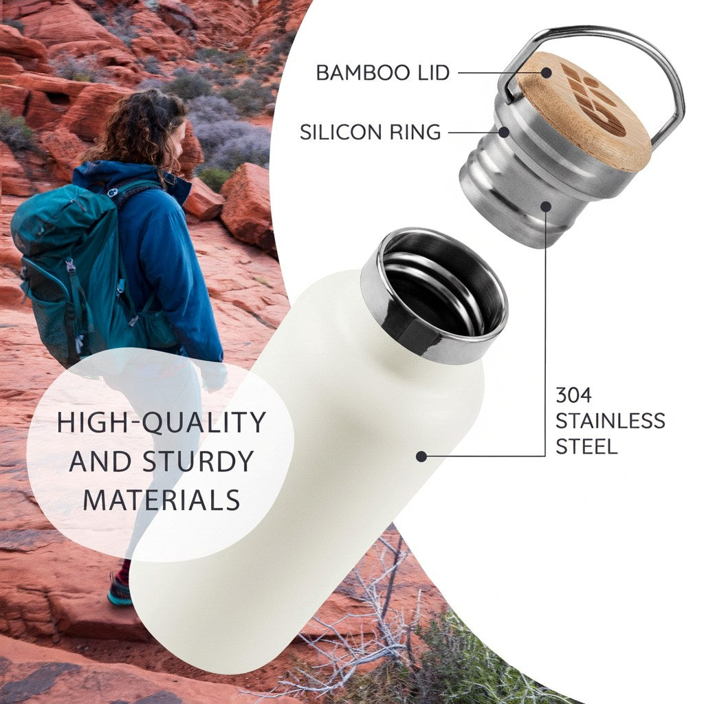 Isolierte Wasserflasche aus Edelstahl