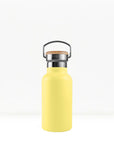 bambaw stainless steel water bottle insulated in yellow colour 350ml on white background