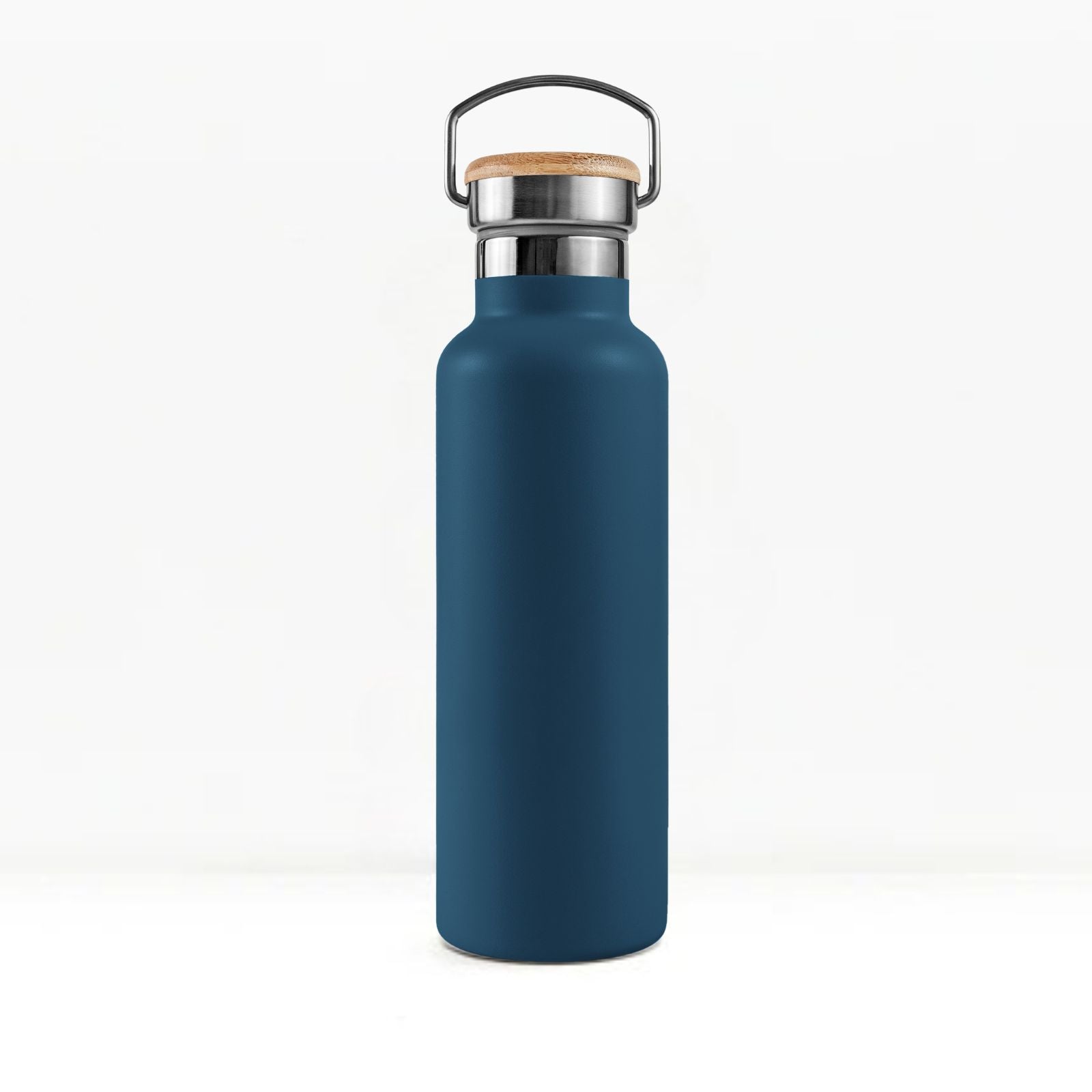 bambaw stainless steel water bottle insulated in navy blue colour 1l on white background