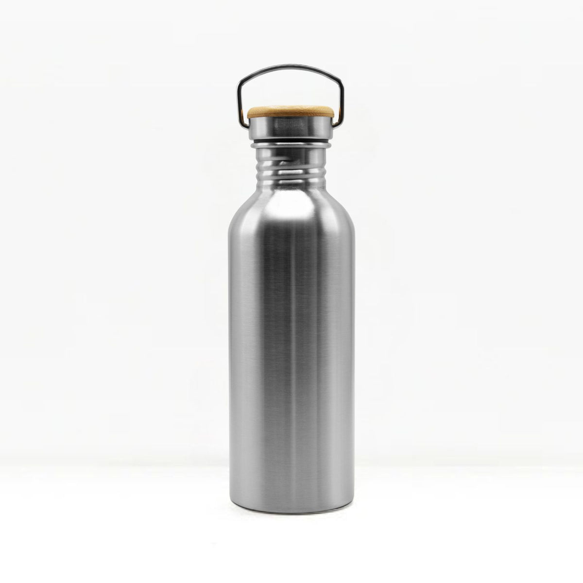 Wiederverwendbare Flasche Edelstahl | Natürliches Stahl | 500ml