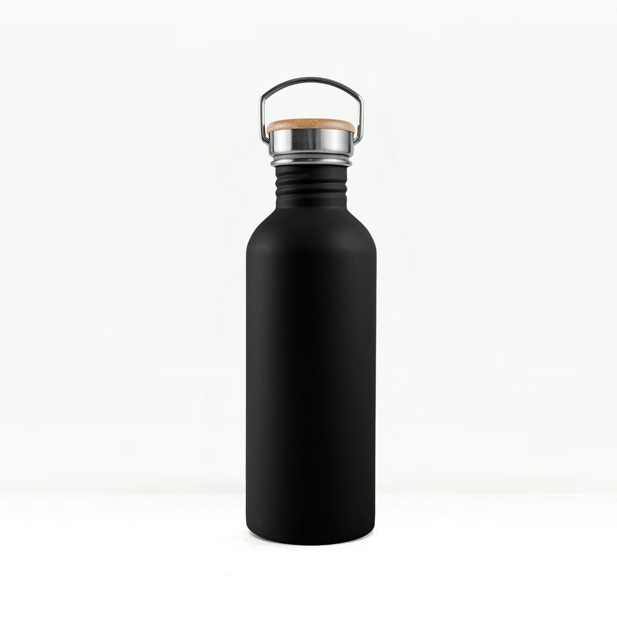 Wiederverwendbare Flasche Edelstahl | Tiefschwarz | 500ml