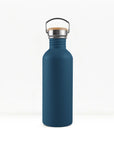 bambaw stainless steel water bottle non-insulated in navy blue colour 500ml on white background