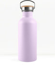 bambaw stainless steel water bottle non insulated in lavender colour 1l on white background